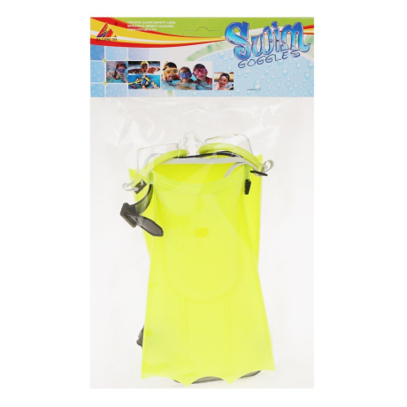 Набор для ныряния: очки плавательные с ластами р-р. регулир.: 26-32, ассорт.