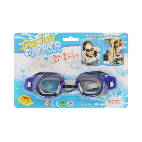 Инвентарь для плавания: очки, зажим для носа, беруши., в ассорт., блистер