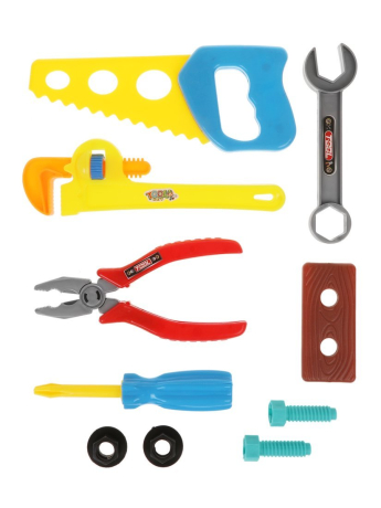 Набор инструментов, 10 предметов, пакет.