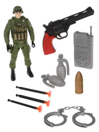Игр.набор Военный, в комплекте: предметов 10шт.