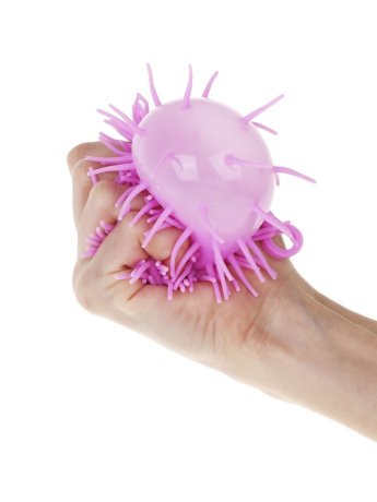 Игрушка-шутка антистресс "Лохматики" 12х12 см, свет, эл.пит. AG3* 3 шт..в компл., в ассорт., дисплей