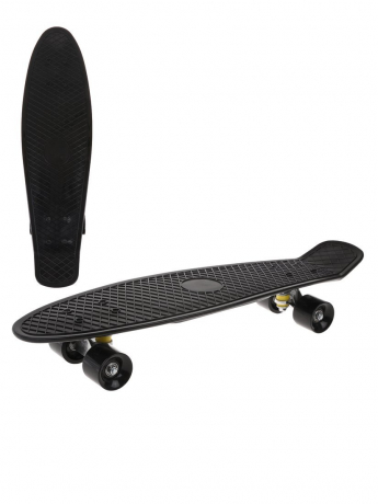 Скейтборд X-Match (пенниборд)  пластик 65x18 см，PU колеса 5, 6 см., подвеска алюминий, АВЕС 7; чёрный