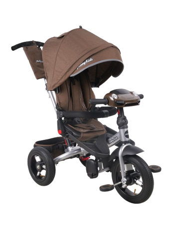 Велосипед 3 кол. Leader 360° 12x10 AIR Car, цвет тёмный шоколад