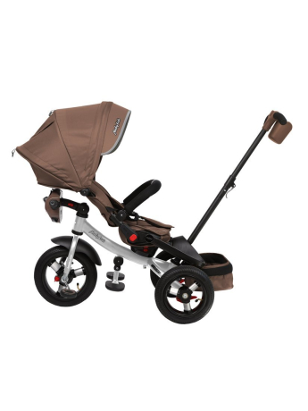 Велосипед 3 кол. Leader 360° 12x10 AIR Car, цвет тёмный шоколад