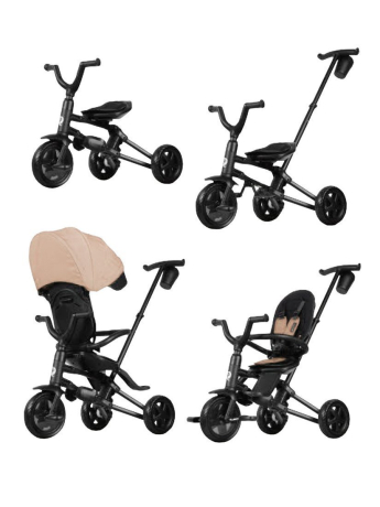 Складной велосипед-трансформер детский 6 в 1 ТМ QPLAY Nova Niello 360°, EVA, бежевый