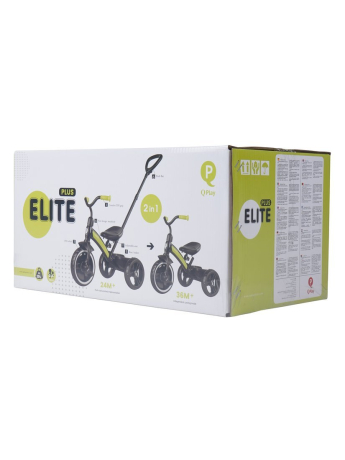 Велосипед детский ТМ QPLAY Elite plus 10х8 EVA, зелёный неон с чёрным