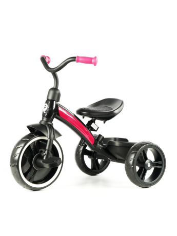 Велосипед детский ТМ QPLAY Elite plus 10х8 EVA, тёмно-розовый с чёрным