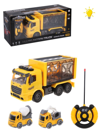 Игровой набор Автовоз, свет, в комплекте: автовоз р/у, машинки инерционные 2шт., элементы питания АА*6шт. не входят