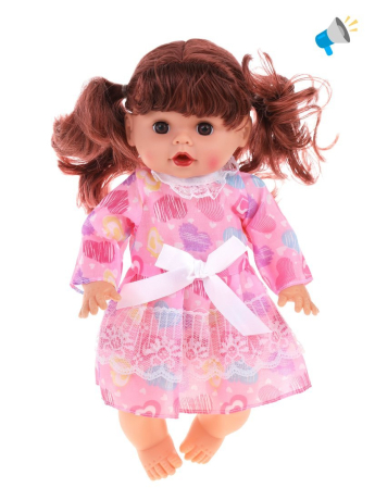 Кукла 31см. озвуч., эл. пит. AG13х2шт. вх. в компл., пакет