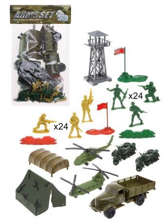 Игр. набор Военный, 67 предметов, пакет