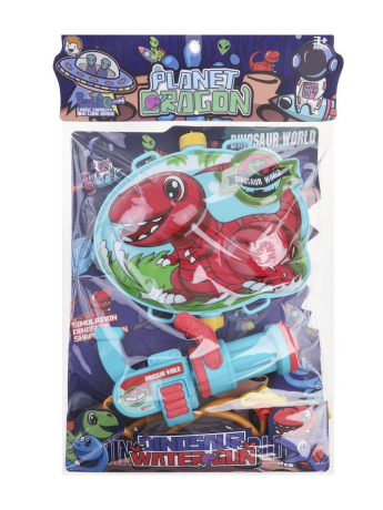 Набор бластер с резервуаром "Дино" (водный пистолет 20х14х6 см. ранцем 24х22х5, 5 см.)