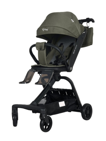 Складная многофункциональная прогулочная коляска ТМ "QPLAY" Qbook 360° темный хаки