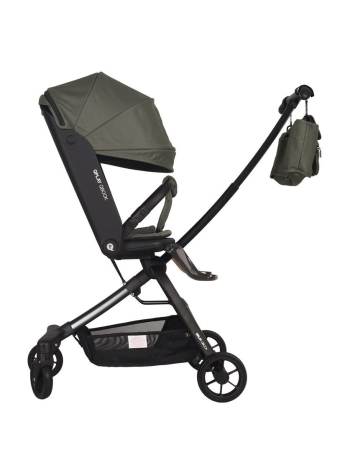 Складная многофункциональная прогулочная коляска ТМ "QPLAY" Qbook 360° темный хаки