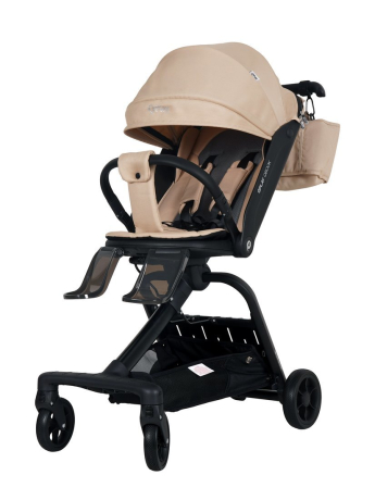 Складная многофункциональная прогулочная коляска ТМ "QPLAY" Qbook 360° миндаль