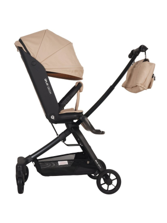 Складная многофункциональная прогулочная коляска ТМ "QPLAY" Qbook 360° миндаль