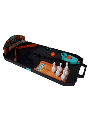 Настольные игры 3 в 1, мини боулинг, гольф, кёрлинг, игровое поле 40, 5*19*2, 5 см., коробка-чемоданчик