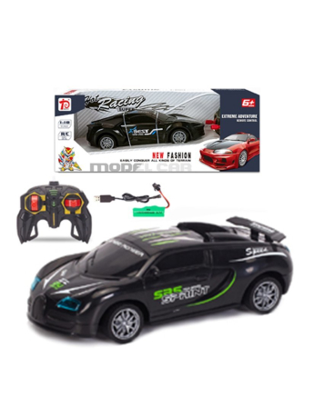 Гоночная машина радиоуправляемая, 4 канала, в комплекте аккумулятор, USB шнур, элементы питания АА*2шт.не входят