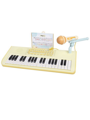 Игрушка музыкальная: Синтезатор, 37 клавиш, микрофон, USB кабель, встр. акк-р 3, 7 V, в ассорт., коробка