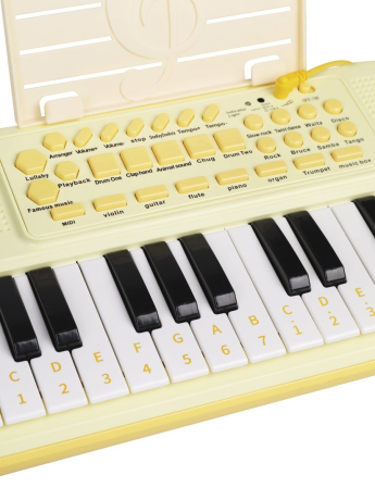 Игрушка музыкальная: Синтезатор, 37 клавиш, микрофон, USB кабель, встр. акк-р 3, 7 V, в ассорт., коробка