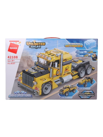 Конструктор 3 в 1 Qman 637 дет., pull back, коробка