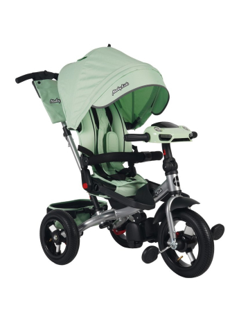 Велосипед 3 кол. Leader 360° 12x10 AIR Car, светло-зелёный