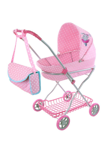 Коляска люлька "Зайка" 63*35*71см, белая коробка