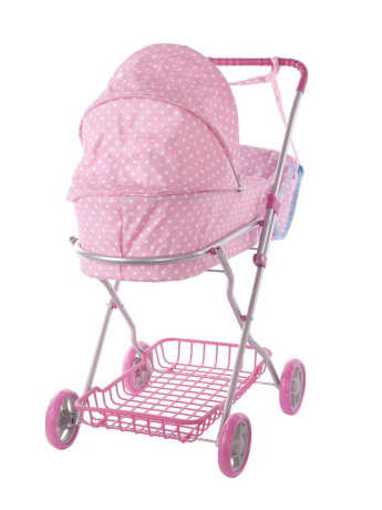 Коляска люлька "Зайка" 63*35*71см, белая коробка