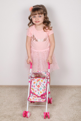 Коляска складная "Фантазия", малин., 36*25*53см.