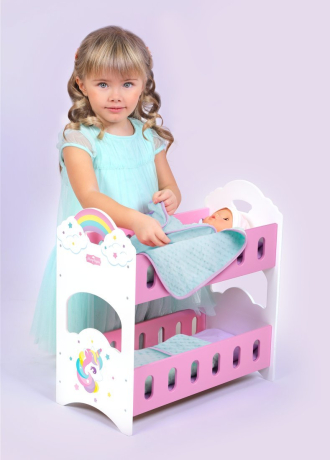 Кроватка двухэтажная Единорог