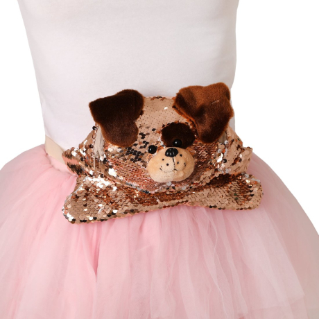 Сумочка поясная Блестящий щенок.