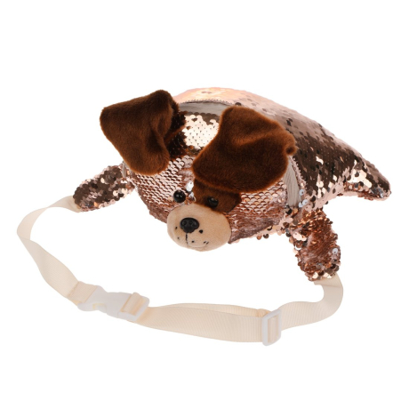 Сумочка поясная Блестящий щенок.