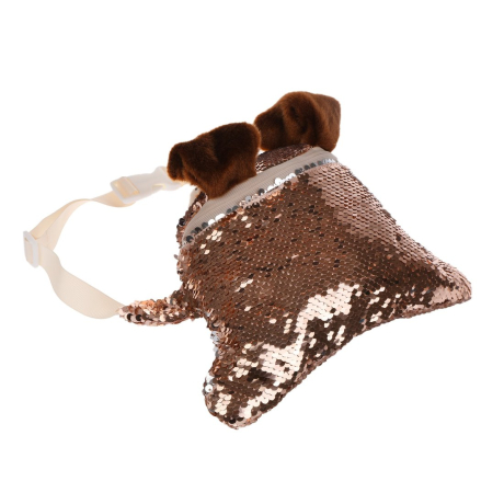 Сумочка поясная Блестящий щенок.