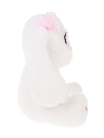 Зайка Глазастик с цветком 20см, коробка