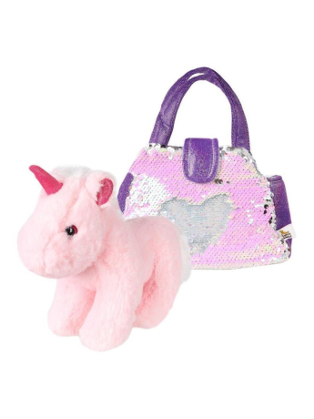 Единорог 18см в сумочке с пайетками