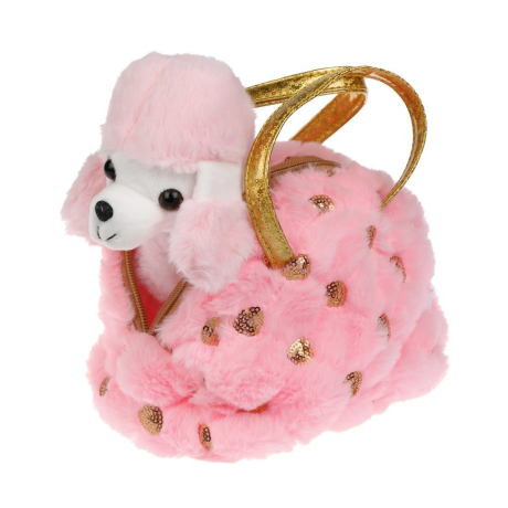 Пудель 18см с сумочке