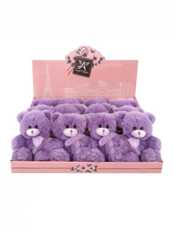 Мишка Лило фиолетовый 13см в ассорт., дисплей