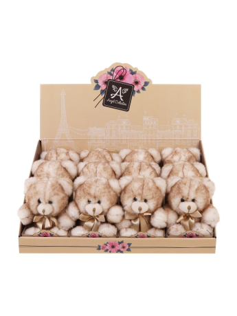 Мишка Пушистик 14см., инд. кор., беж., дисплей