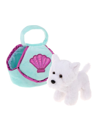 Щенок 17см в сумочке Ракушка