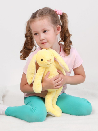 Зайка Радуга 24см, желтый