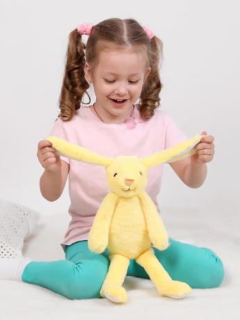 Зайка Радуга 24см, желтый