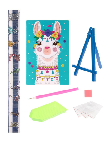 Набор д/творч. Алмазная мозаика «Лама», 10*15см