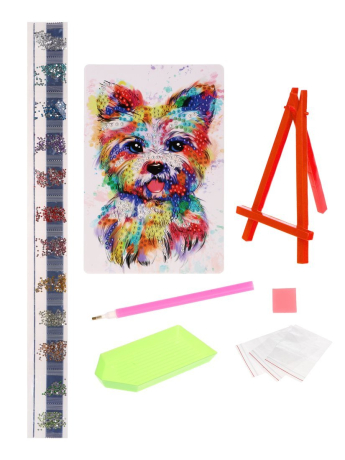 Набор д/творч. Алмазная мозаика «Собачка», 10*15см