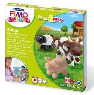 Набор для лепки из полимерной глины FIMO kids form&play Ферма