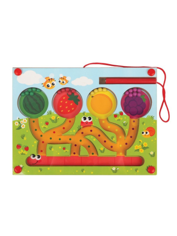 Лабиринт магнитный "Ягодки": 20х15 см