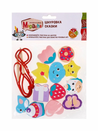 Шнуровка-фигурки "Сказки": 12 дет.