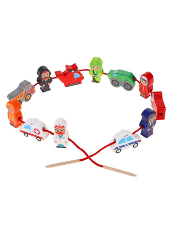Шнуровка-фигурки "Транспорт": 12 дет.