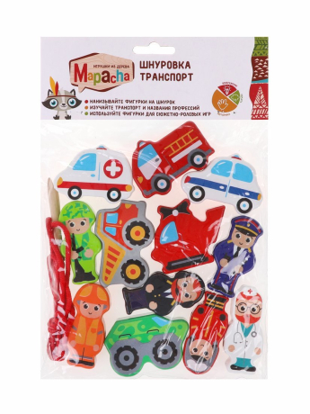 Шнуровка-фигурки "Транспорт": 12 дет.
