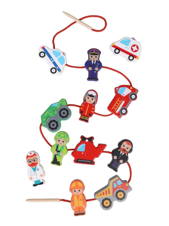 Шнуровка-фигурки "Транспорт": 12 дет.