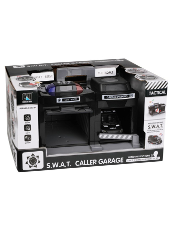 Игр.набор Гараж эл., свет, звук, в комплекте гараж, машина металл., рация, эл.пит.AG13*3 шт. вх., AA*3шт. не вх. в комплект