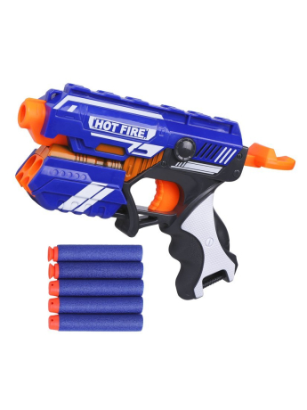 Бластер с мягкими пулями, в комплекте: м/пули 5шт.